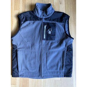 Spyder Vest Medium Softshell Full Zip Men’s Black Gray Snowboard Snow Winter